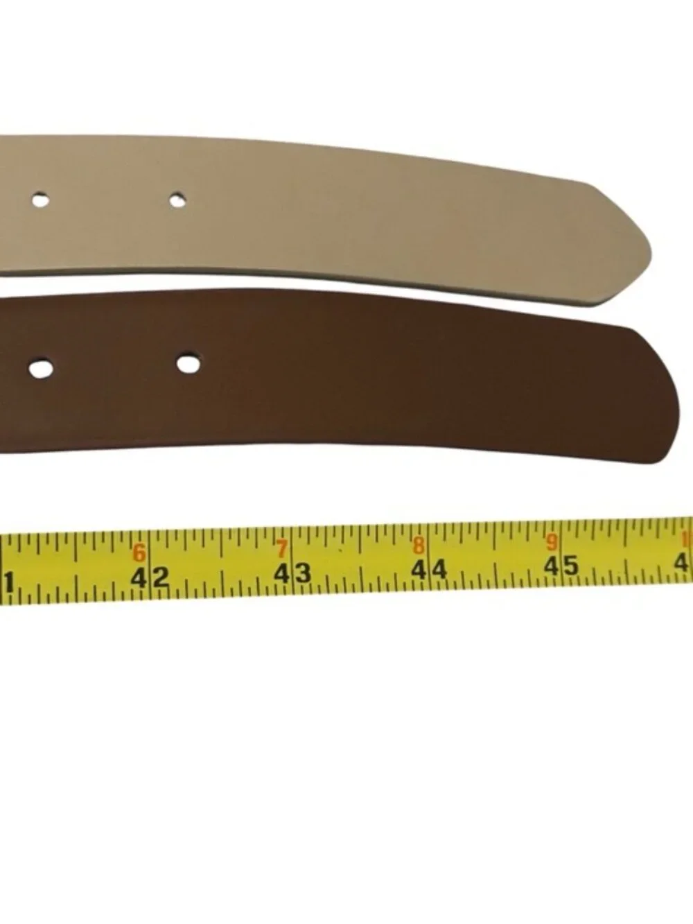 🤎 NWOT Bundle of 2 Women’s Classic Neutral Brown Cream Gold Minimalist Belts L